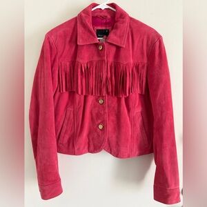 Pink Suede Fringe Jacket